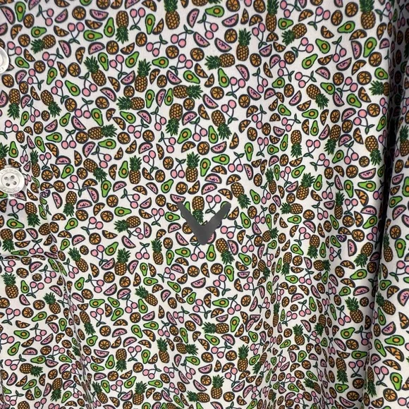 Callaway Opti-Dri Tropical Fruit Print Golf Polo Shirt XL - Picture 5 of 8